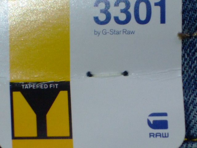 G-STAR RAW STYLE:3301 LOW TAPERED NO:50779.6111.071 QLT:SHELDY DENIM CLR:MEDIUM AGED SIZE:W28~L34