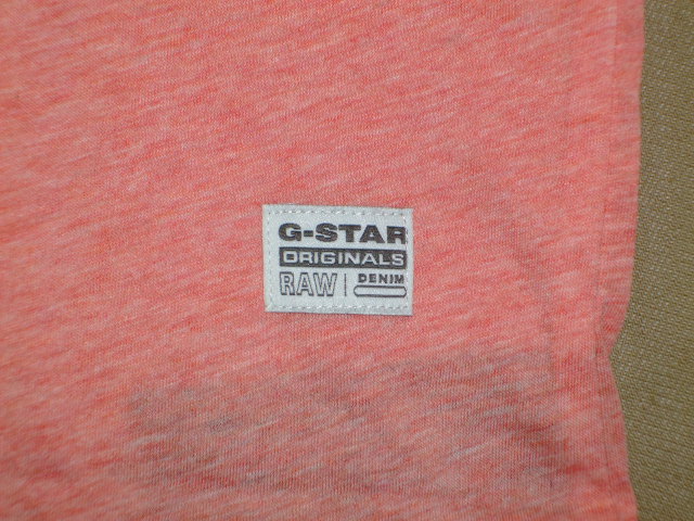 G-Star Men's Brickal Short Sleeve Top, Red (Flame Heather), Medium